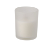 Bougie parfumée en verre avec mèche en bois et parfum vanille couleur blanc