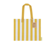 Sac en coton recyclé avec soufflet et longues anses 310 g/m² couleur jaune