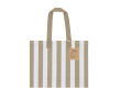 Sac en coton recyclé avec soufflet et longues anses 310 g/m² couleur beige