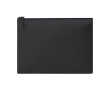 Trousse de toilette en cuir synthétique avec compartiment zippé couleur noir