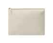 Trousse de toilette en cuir synthétique avec compartiment zippé couleur naturel