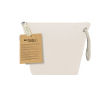 Trousse en coton recyclé avec cordon et fermeture éclair 240 g/m² couleur naturel