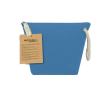 Trousse en coton recyclé avec cordon et fermeture éclair 240 g/m² couleur bleu ciel