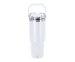 Gobelet isotherme en acier inoxydable à double paroi avec anse 900 ml couleur blanc