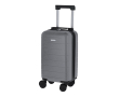 Valise cabine rigide en plastique avec roues amovibles couleur gris