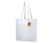 Sac à soufflet, anses longues renforcées en coton recyclé 140 g/m² couleur blanc