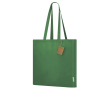 Sac à soufflet, anses longues renforcées en coton recyclé 140 g/m² couleur vert