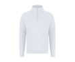 Sweat unisexe en molleton gratté 280 g/m² à demi-zip couleur blanc
