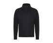 Sweat unisexe en molleton gratté 280 g/m² à demi-zip couleur noir