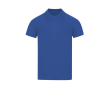 Polo enfant manches courtes en coton piqué, col côtelé 180 g/m² couleur bleu