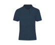 Polo femme 100 % coton piqué, manches courtes 180 g/m² couleur bleu marine