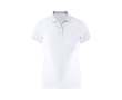 Polo femme ajusté manches courtes en tissu technique 180 g/m² couleur blanc