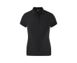 Polo femme ajusté manches courtes en tissu technique 180 g/m² couleur noir