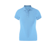Polo femme ajusté manches courtes en tissu technique 180 g/m² couleur bleu ciel