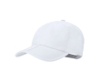 Casquette 5 panneaux en microfibre avec fermeture réglable à scratch couleur blanc