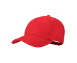 Casquette 5 panneaux en microfibre avec fermeture réglable à scratch couleur rouge