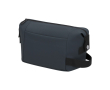 Trousse en cuir synthétique avec fermeture éclair et poignée latérale couleur bleu marine