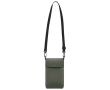 Sac bandoulière en similicuir avec fermeture velcro et sangle réglable couleur vert foncé