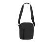 Sac bandoulière en nylon souple avec poche avant et fermeture éclair couleur noir