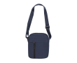Sac bandoulière en nylon souple avec poche avant et fermeture éclair couleur bleu marine