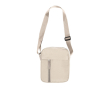Sac bandoulière en nylon souple avec poche avant et fermeture éclair couleur naturel