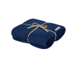 Plaid en polyester à motif losanges pour canapé 240 g/m² couleur bleu marine