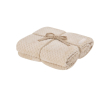 Plaid en polyester à motif losanges pour canapé 240 g/m² couleur naturel
