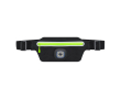 Banane de sport en polyester avec lampe frontale rechargeable couleur noir