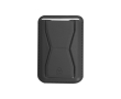 Porte-cartes en similicuir avec fixation magnétique pour téléphone couleur noir