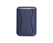 Porte-cartes en similicuir avec fixation magnétique pour téléphone couleur bleu marine