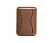 Porte-cartes en similicuir avec fixation magnétique pour téléphone couleur marron