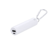 Batterie externe en aluminium recyclé rechargeable et amovible 2200mAh couleur blanc