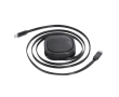 Câble chargeur USB-C rétractable matériaux recyclés jusqu’à 120cm 60W couleur noir