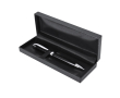 Stylo rotatif en aluminium brillant avec étui et encre bleue couleur noir
