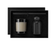 Set aromatique en verre avec diffuseur de 120 ml et bougie parfumée couleur noir