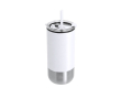 Gobelet isotherme en acier inoxydable recyclé à double ouverture 480ml couleur blanc