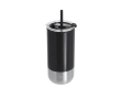 Gobelet isotherme en acier inoxydable recyclé à double ouverture 480ml couleur noir