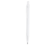 Stylo en aluminium recyclé avec détails métallisés et encre bleue couleur blanc