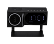 Station de charge sans fil haut-parleur et horloge numérique 1200mAh couleur noir