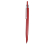 Stylo-bille rétractable en plastique clip transparent et encre bleue couleur rouge