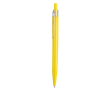 Stylo-bille rétractable en plastique clip transparent et encre bleue couleur jaune