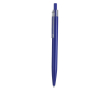 Stylo-bille rétractable en plastique clip transparent et encre bleue couleur bleu