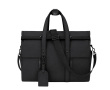 Sac de voyage roll-top similicuir avec sangle trolley et bandoulière couleur noir