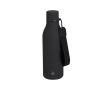 Gourde isotherme en acier inoxydable recyclé et caoutchouté 480 ml couleur noir