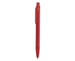 Stylo à bille en aluminium à poussoir avec caoutchouc et encre bleue couleur rouge