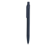 Stylo à bille en aluminium à poussoir avec caoutchouc et encre bleue couleur bleu marine