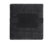 Plaid en polyester corail à carreaux avec envers extra-doux 300g/m² couleur noir
