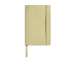 Carnet souple A5 en similicuir à élastique et pages unies couleur jaune clair