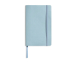 Carnet souple A5 en similicuir à élastique et pages unies couleur bleu ciel