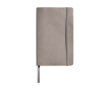 Carnet souple A5 en similicuir à élastique et pages unies couleur gris clair